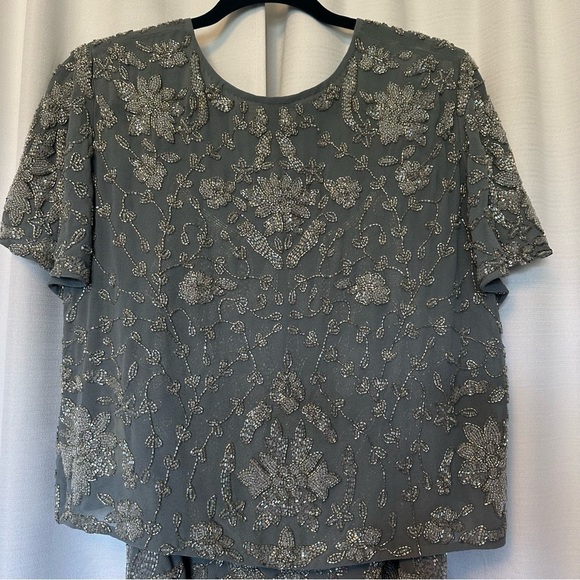 New NWT Lane Bryant Twinset Cardigan Tank Top Beaded Embellishment Blue 14 16 - Picture 12 of 16